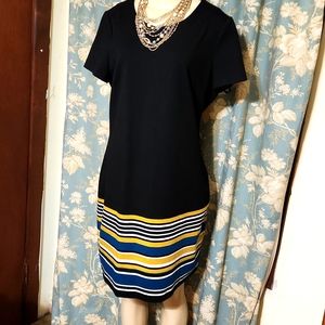 Calvin Klein black sheath dress with great bottom